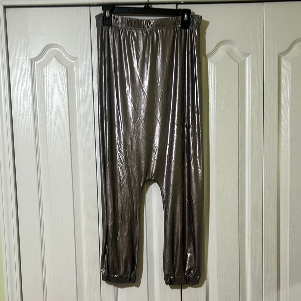 One Teaspoon  Woman’s Metallic Gray Haram Pants NWOT